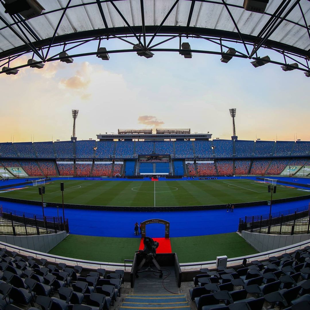 bpasports's tweet photo. The calm before the storm. Cairo international stadium is ready for tonights CAF champions league final 🔥🔥
Who would win? Zamalek or Al Ahly. Drop your predictions.
#cairo2020 #cafchampionsleague #TotalCAFCL #zamalek #alahly #bpasports https://t.co/eozTYLqk49