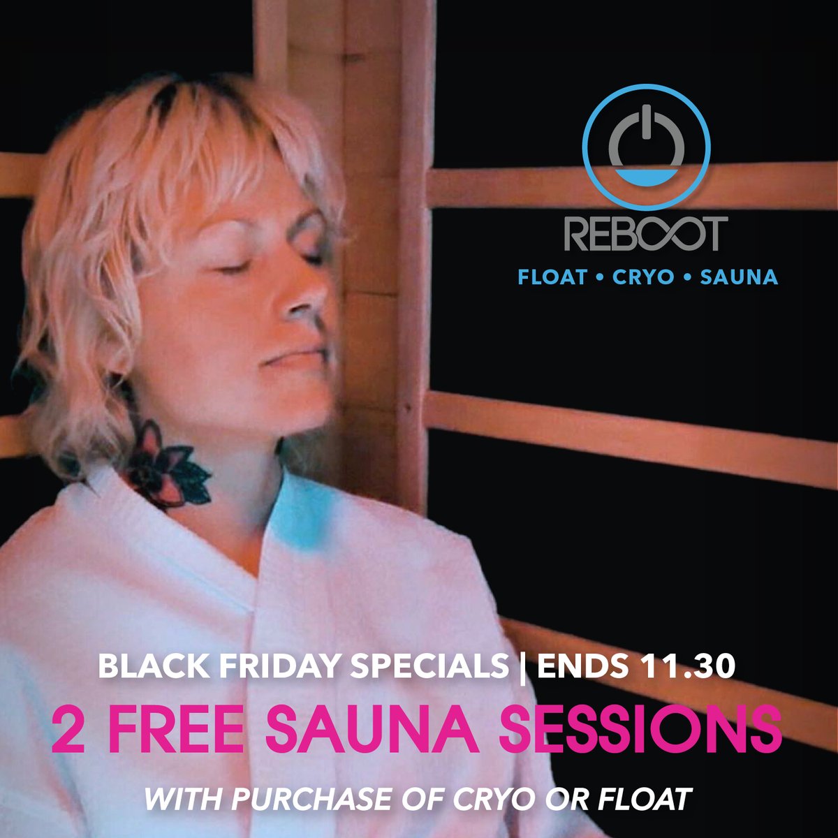 RebootFloatSpa's tweet photo. Don't miss our #BlackFridaySpecial 🎉🎊The Best Deals we've ever offered! 2 Free Sauna Sessions when you buy 2 float specials / OR Float &amp; Cryo Special / OR 2 Freeze Specials + Sauna packages &amp; more!
#SF #splashsale #shoplocal #marinadistrict #missiondistrict #eastbay https://t.co/uHRJo3Gm9I