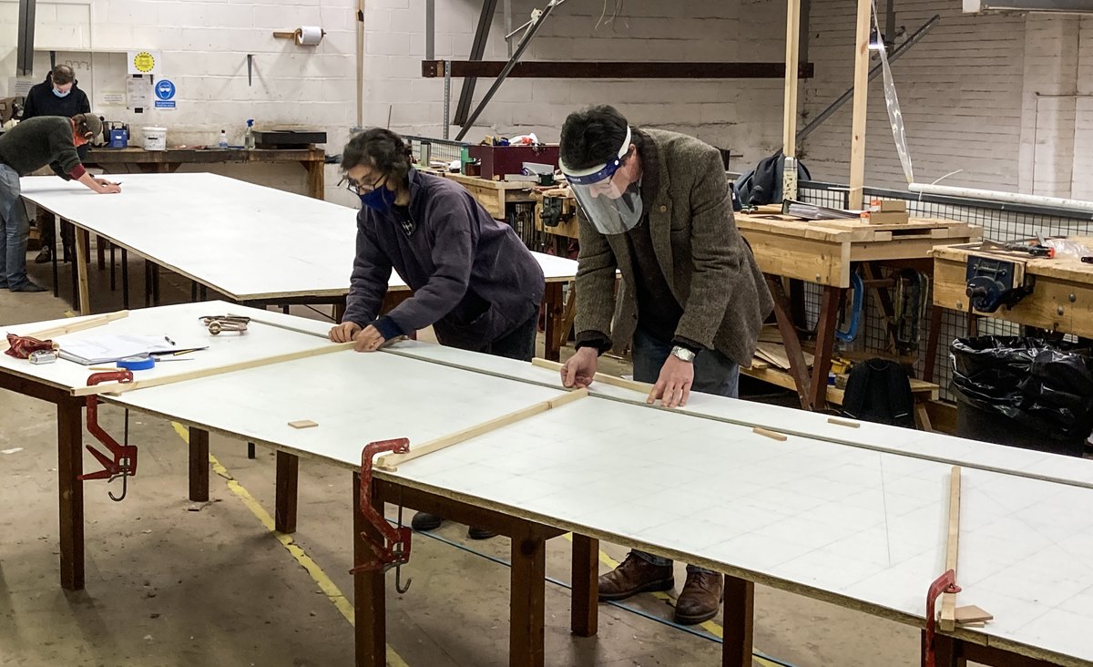 boatbuilding's tweet photo. After finishing their initial 6-week joinery phase, the Class of October 2020 has spent the week lofting their boat projects.
#boatbuilding #boats #boatbuilders #lofting #design #making #craft #practical #education #courses #training #motivation #fridayfeeling #skills #talent https://t.co/oZSSm3OvD6