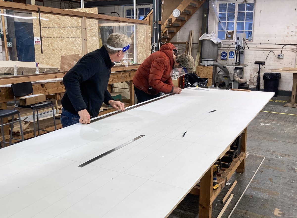 boatbuilding's tweet photo. After finishing their initial 6-week joinery phase, the Class of October 2020 has spent the week lofting their boat projects.
#boatbuilding #boats #boatbuilders #lofting #design #making #craft #practical #education #courses #training #motivation #fridayfeeling #skills #talent https://t.co/oZSSm3OvD6