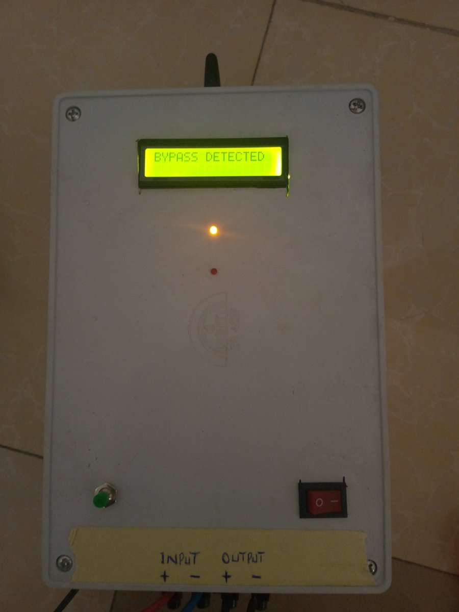 prinzlite's tweet photo. A prototype Meter Bypass system Incorporated with overload detection. This system detects Meter Bypass and Overload on a meter and alert the power holding authorities.  @IkejaElectric @PHEDC @EKOELECTRICITY @aedcelectricity @IBEDC_Disco @enugudisco https://t.co/mHn6BlbcR4