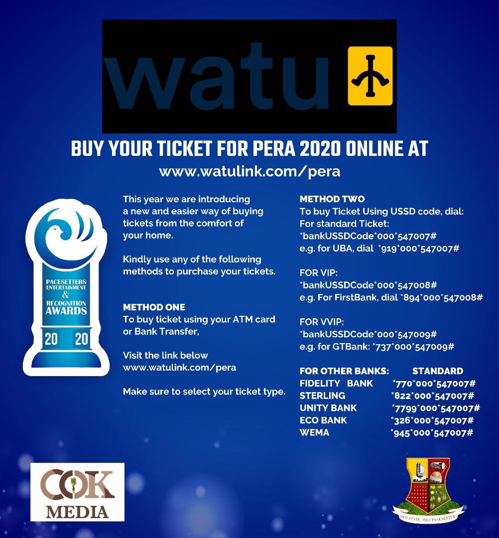 rhajikasco's tweet photo. For ticket reservation/purchase, pls visit https://t.co/iG3iHxp2Vu and for other payment methods see more details in the flyer
.
.
cc:
@peraawards @cokalariwo @ToluOluwo @newmediagiants #peraawards #perawards2020 #celebratingexcellence #ibadan #pacesetters #nmgs https://t.co/AeEloiEOPI