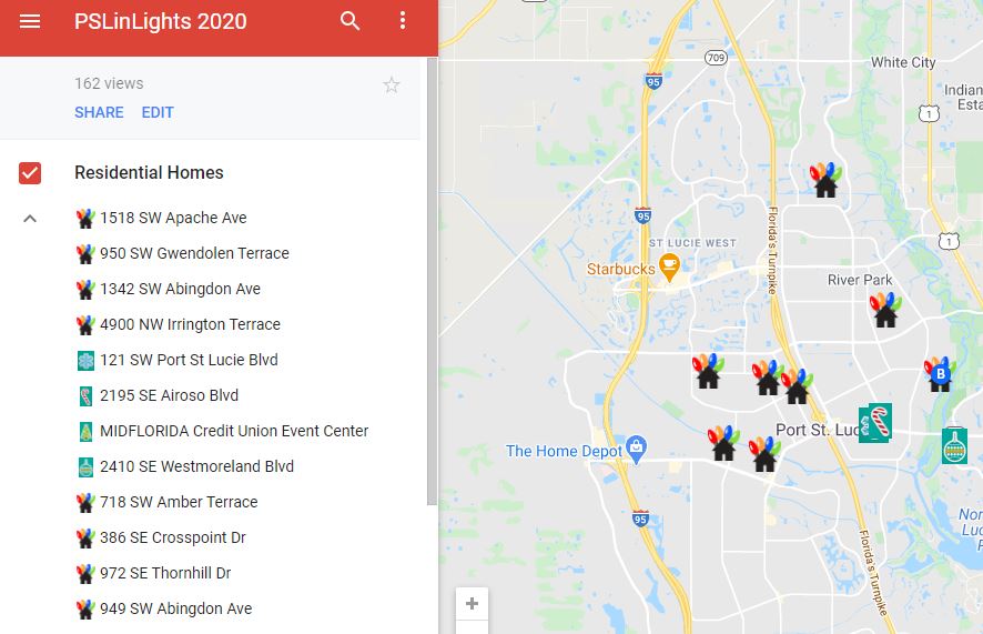 CityPortStLucie's tweet photo. The #PSLinLights map is filling up! 📍
Residents are already sending us photos of their homes decorated for the holidays, and as soon as they do, we update our holiday lights map. 🗺️
Business owners! You can enter the contest, too! 👍
Contest rules ➡️ https://t.co/LU23Fb0MnZ https://t.co/xsSOhOZFDC