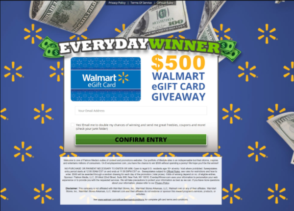 Get $500 to Spend at Walmart.
only .....(US)🇺🇸🇺🇸🤑🤑 #gift #card #everyday 
Enter your information now for a chance to win...🤡🤡
bulktrkr.com/show.php?l=0&u…