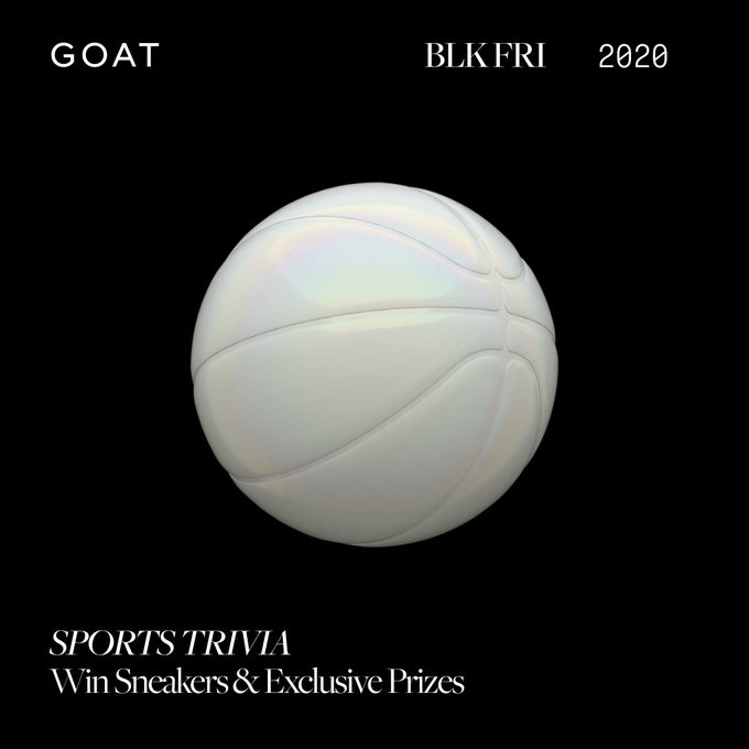 Join me in playing #GOATBlackFriday trivia! https://t.co/XCeHv24vEg https://t.co/IbbDGy4E6U<a href="/tag/goatblackfriday"class="tags">#GOATBlackFriday</a>