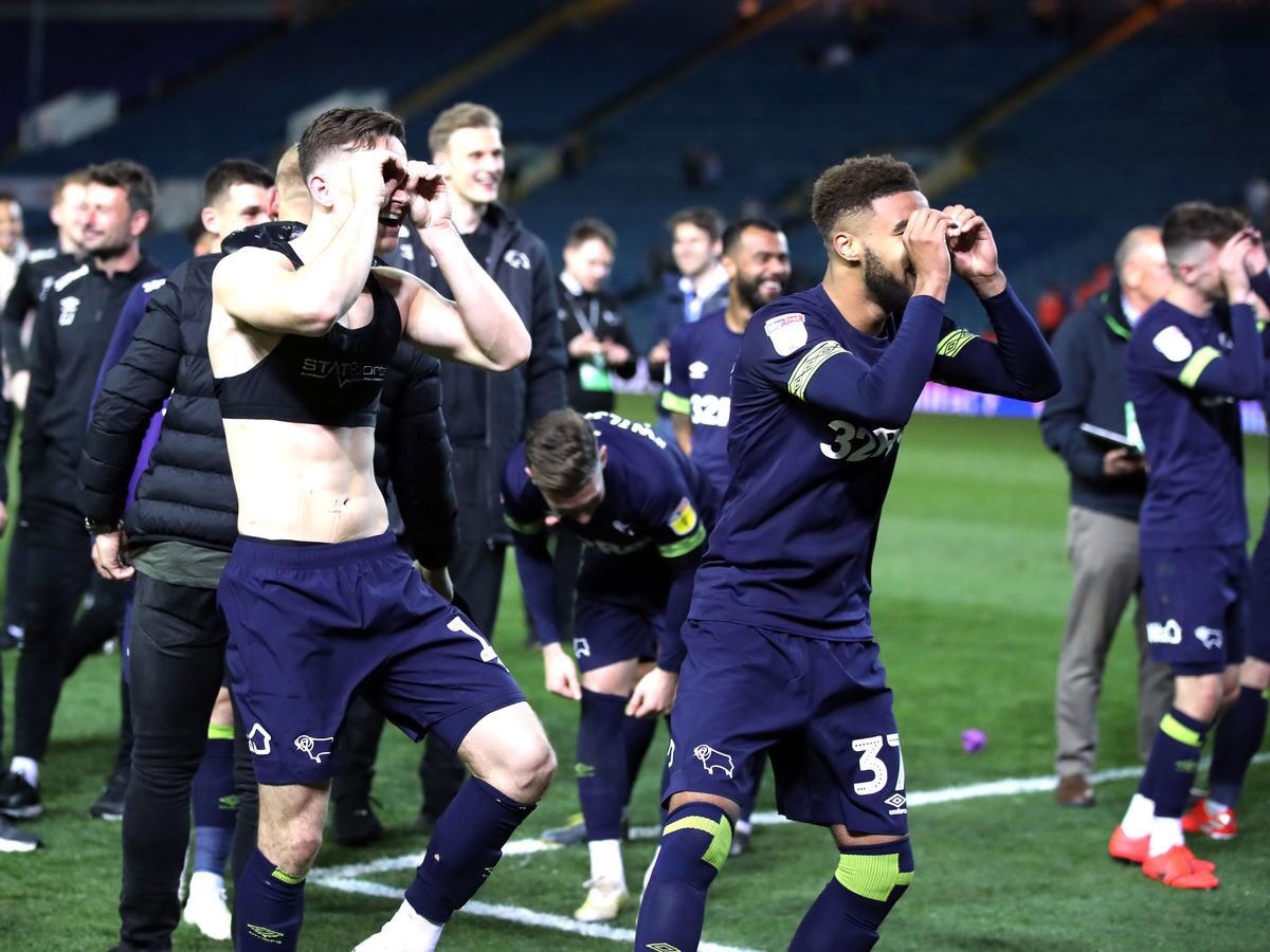 Derby reach the Playoffs and face their old rivals Leeds who only just missed out on automatic promotion.The Rams lose the first leg 1-0.No side has ever won in the Playoffs after losing the first leg at home.They win the second leg 4-2.