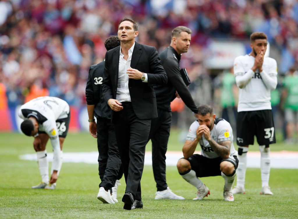 Derby go onto to lose in the final to Villa.Four Playoffs lost in six seasons.Lampard leaves to go to Chelsea.