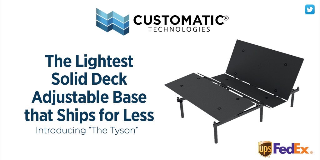 CustomaticTech's tweet image. NEW! The Lightest Adjustable Base Now Ships for Less! VISIT: bitly.com/ctNEW2020

#adjustablebed #sleeptechnology #sleepsolutions #beds #bedroom #bedroomdecor #mattress #sleep #newbed #furniture #nap #dream #future  #sleepwell