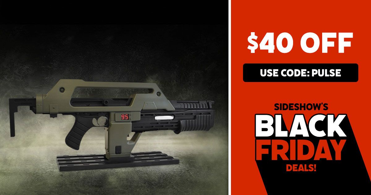 collectsideshow's tweet photo. "Take $40 off the Alien Pulse Rifle Prop Replica with code PULSE!

https://t.co/6SUP4KtVd9

#SideshowGeeksgiving #SideshowCollectibles #HollywoodCollectiblesGroup https://t.co/0maTv52tRg