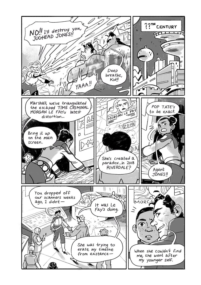 as part of my PDF sale, I'm releasing this Jughead comic i drew back in 2018. A tribute to Jughead's Time Police, it's about time travel and being an ace teen, and it's only $2: https://t.co/d5TvEfxAHQ 