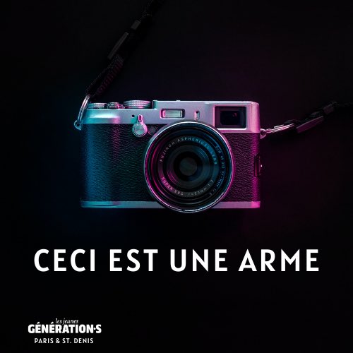 📸 [Ceci est une arme] Demain les @JeunesG93 et @jeunesG75 seront présentés à la manifestation contre la #LoiSecuriteGlobale ! 📍Place de la république ⏱ 14h Venez en masse ! Pour Michel et toutes les victimes des violences policières ! #ceciestunearme