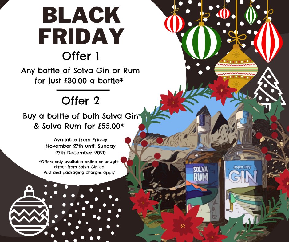 SolvaGin's tweet photo. Here’s our #blackfriday offer! Bag yourself some bargains, Solva Gin is the perfect gift for Christmas! 

Whilst stocks last!!! 

#solvagin #visitsolva #ilovesolva #solvarum #rum #gin #wales #visitwales #welshproduce #welshgin #welshrum https://t.co/We6cQx6Bi6
