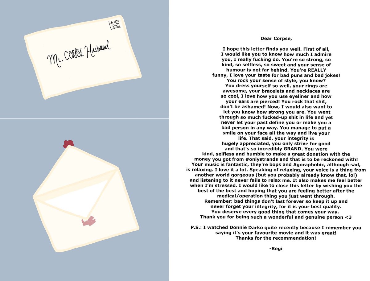Regi_QOA's tweet photo. #lettersforcorpse This time, with feeling for #FonkyMonkyFriday @Corpse_Husband @CORPSE_alt https://t.co/Prxt5G5YG8