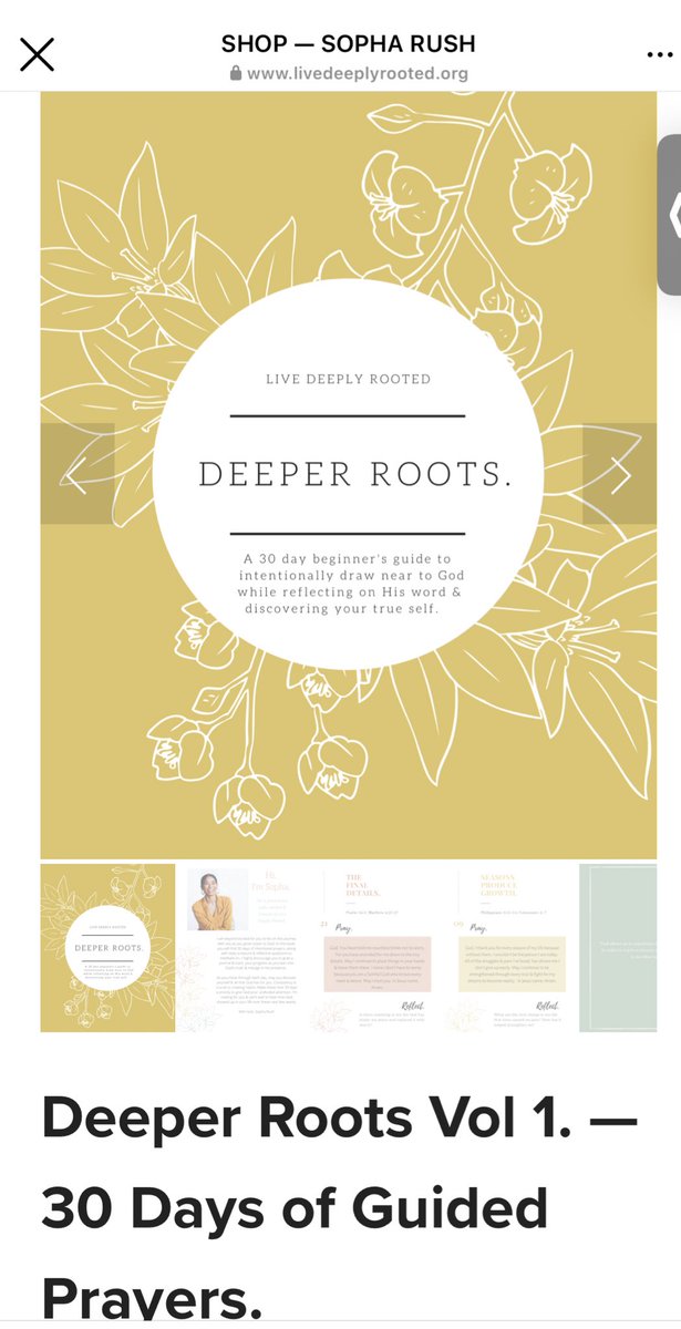 sopharush's tweet image. My 30 day guided prayer ebook devotional is on sale 30% off! $10 today.🥰 volume 1 &amp;amp; 2. livedeeplyrooted.org/shop-1