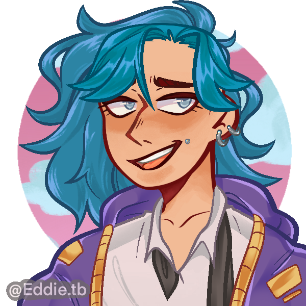 illcuonthemoon's tweet photo. rocky (she/her) is a friend of sage's who plays electric violin, and also works at a fortune-telling shop in her off time. no powers, just good at reading people.
morgan (he/him) plays brass, and has perception powers that make you forget he's there if you stop paying attention. https://t.co/UJX9NPSaUo