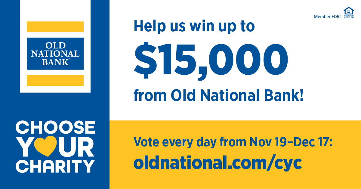 CarForNeighbors's tweet photo. Help Cars For Neighbors win with your vote. You can vote once a day, so please vote every day between now and December 17. Click here to vote now - https://t.co/wT6NGVIHAx @Old_National https://t.co/FtYs985TWI