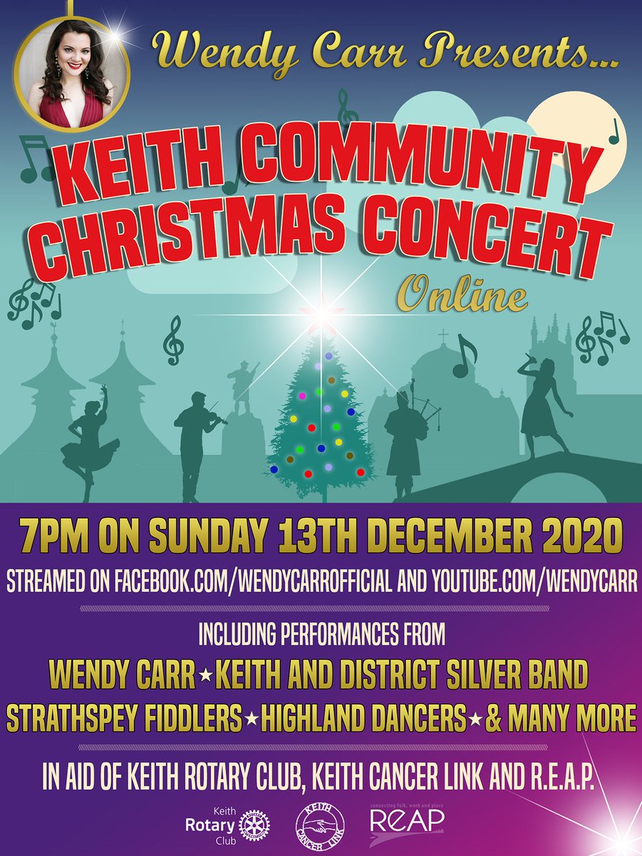 Wendy_Carr's tweet image. WENDY CARR PRESENTS 🌟 Keith Community Christmas Concert! 🌟 That's right folks, on Sunday 13th December at 7pm GMT, I'll be premiering my online Christmas Concert on my Facebook page facebook.com/wendycarroffic… &amp;amp; YouTube channel youtube.com/user/wendycarr ... (continued in next tweet)