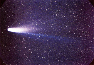 The meteorites are particles which come from Comet 1P/Halley, better known as Halley's Comet...