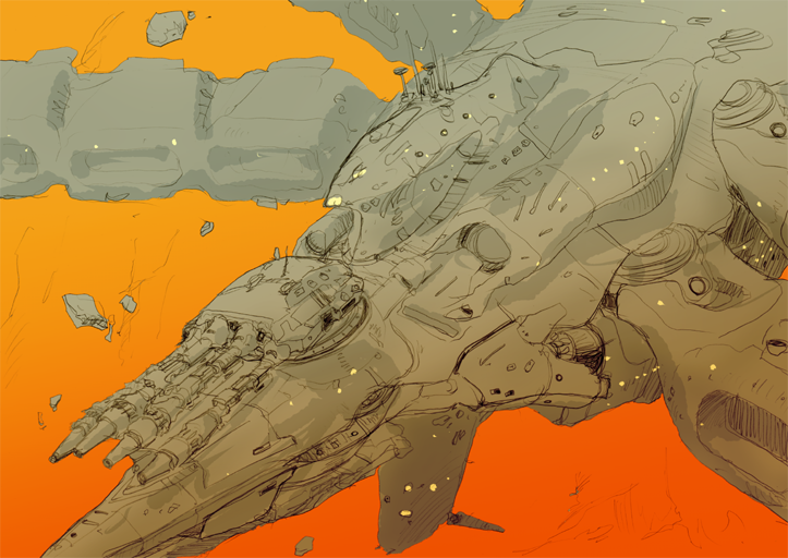 SyojiSeno's tweet photo. 『A huge aerial battleship of the Thamsat dynasty.』
#Mecha #original #rkgk #DOCAP https://t.co/o1jdfDMR7x