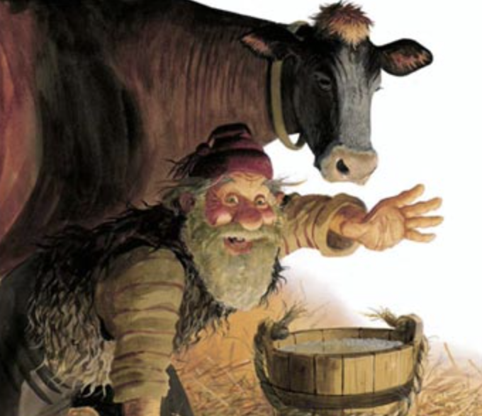 13 December: Giljagaur. The Gully Hawk. He will hide in a gully and wait for the perfect opportunity to swoop into your cowshed and steal your milk. Cow not a-moooooo-sed.