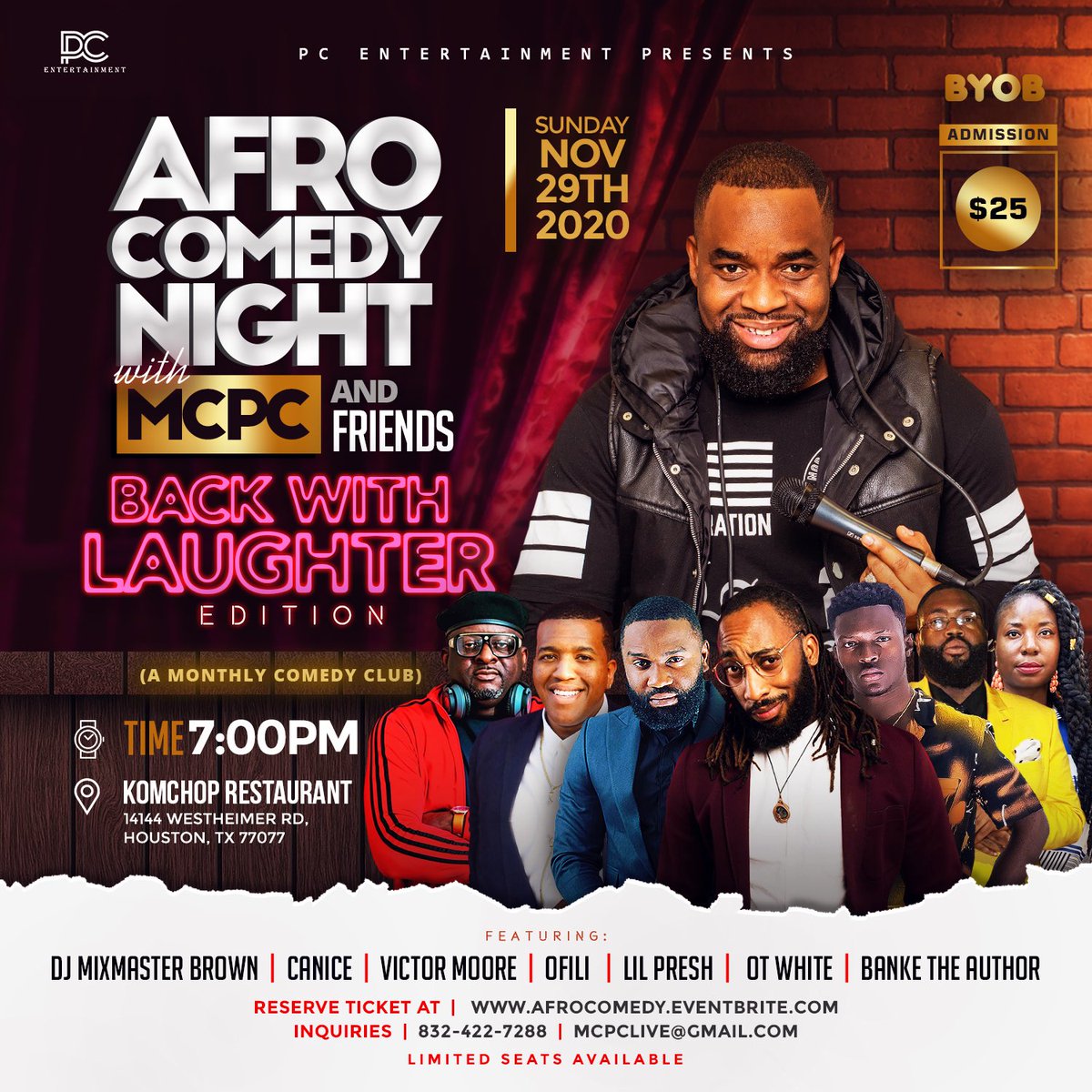comedianmcpc's tweet image. Happening this Sunday. Tickets at afrocomedy.Eventbrite.com