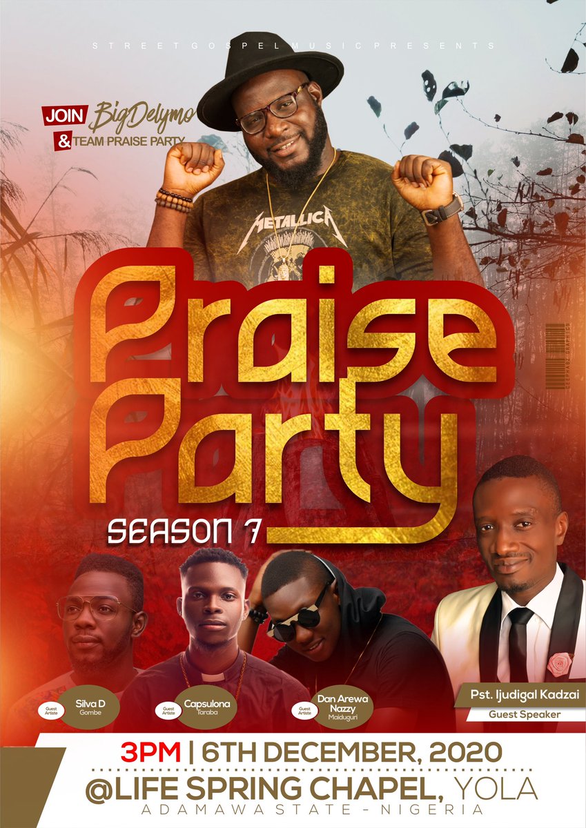 BigDelymo2's tweet photo. Its praise party season 7 , this is my invite to you all if you are around yola Adamawa state https://t.co/WJtXkn6uvv