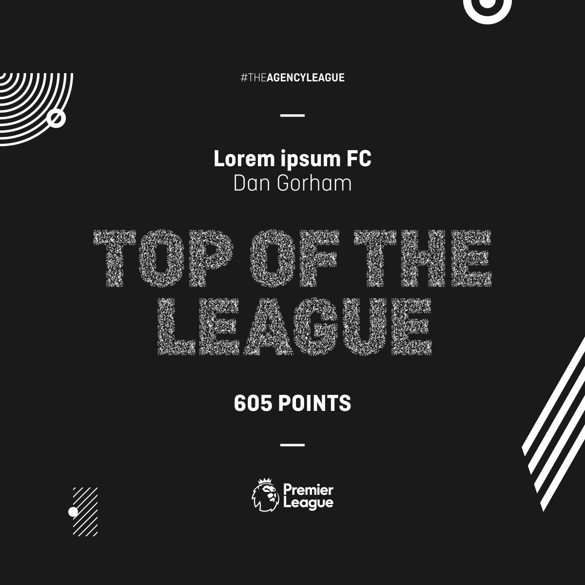 There's just no stopping him at the moment, as <a href="/Dan_Gorham/">Dan Gorham</a> (Lorem ipsum FC) gives himself some breathing space between him &amp; the chasing pack at the top of <a href="/TheAgencyLeague/">The Agency League</a>. Let's see if he can hold them off for yet another week. #FFM #StudioBraggingRights #PleaseSomeoneCatchHim