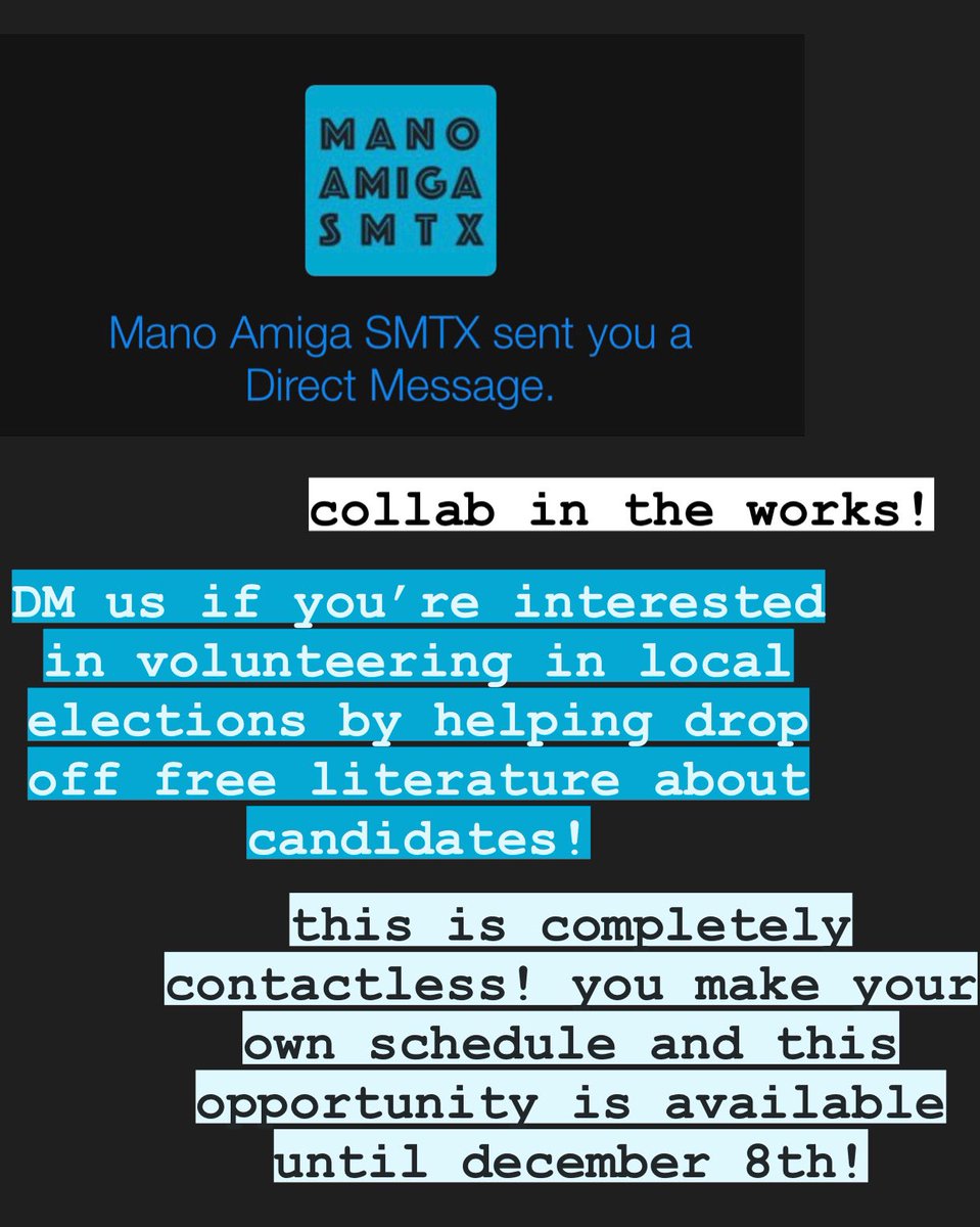 txstlulac's tweet photo. it’s the season of giving! that means giving back to your community. DM us if you’re interested in dropping off election literature for the SM run off election before December 8th! https://t.co/lvnKHSp7Jv