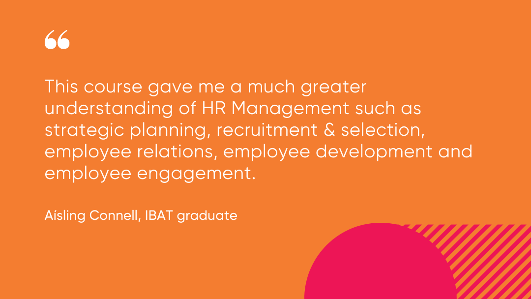 IBATDublin's tweet photo. We love hearing about your accomplishments with us! See what recent IBAT graduate, Aisling Connell had to say about our HRM course: https://t.co/1oqntWelmS #edutwitter #ibat #ibatcollege #alumni https://t.co/AelpLU6Vwb