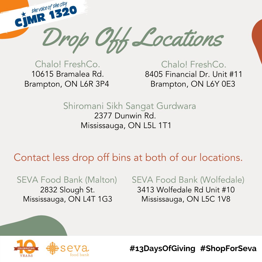 SevaFoodBank's tweet photo. Help us collect our 13 most needed items over the next 13 days!
On Day 13 of our CJMR 1320 Guru Nanak Gurpurab Food Drive, our most needed item is Atta.
#13DaysOfGiving #ShopForSeva https://t.co/sIcQumRb5N