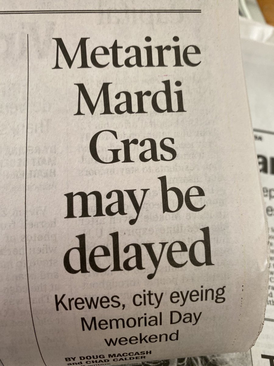 m_tisserand's tweet photo. *annoying voice* to be clear it won’t be Mardi Gras then https://t.co/80w8hRZuWA