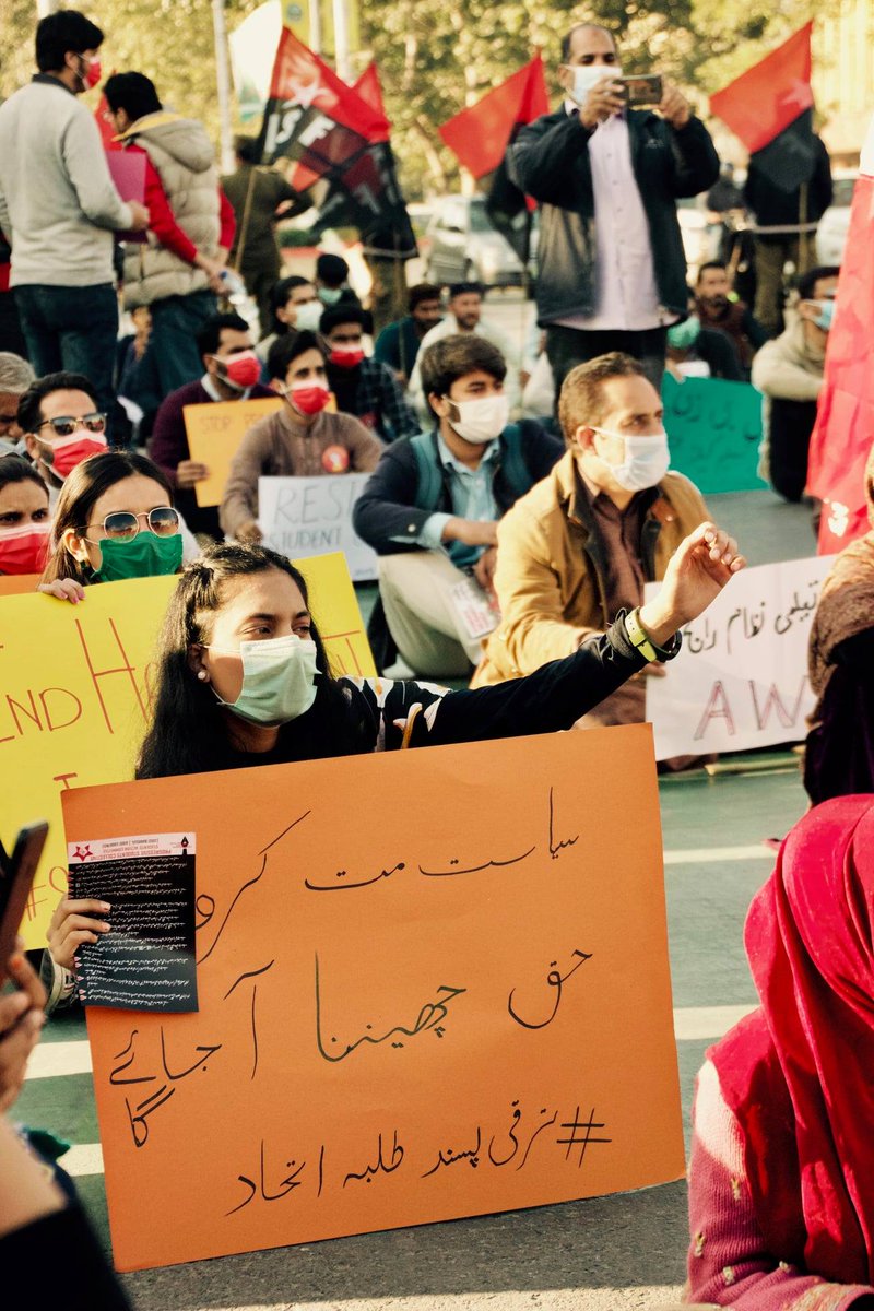 FrontStudents's tweet photo. #Lahore
#StudentsSolidarityMarch2020
#StudentsUnionRestorationMarch
#StudentsLivesMatter
#NoToFIR
#ReleaseAmmarAliJan
5/9 https://t.co/K0ACeoIbEP