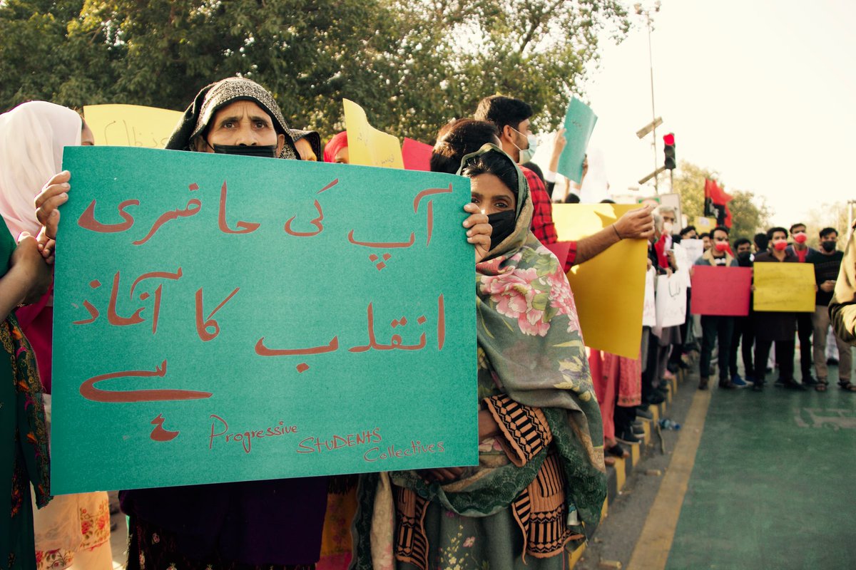 FrontStudents's tweet photo. #Lahore
#StudentsSolidarityMarch2020
#StudentsUnionRestorationMarch
#StudentsLivesMatter
#NoToFIR
#ReleaseAmmarAliJan
7/9 https://t.co/O1TfAph278