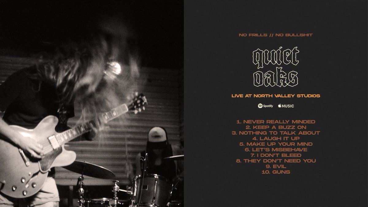 Our new live record ‘No Frills // No Bullshit’ is out now!! Available everywhere! 😘

quietoaks.bandcamp.com/album/no-frill…