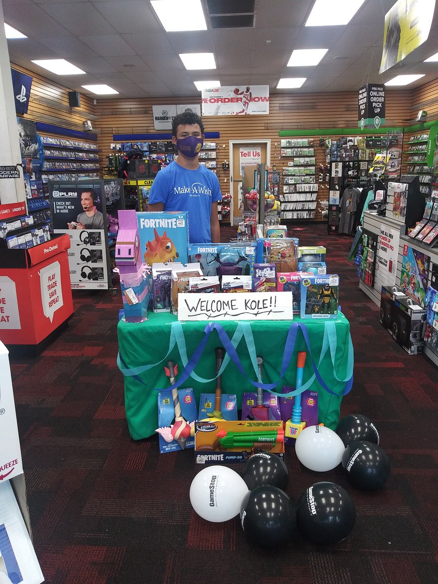 MakeAWishMidTN's tweet photo. When you stop by your local @GameStop, you can also donate your change or round up your purchase at the register. Your donations will go directly to the GameStop Gives charity partners, including @MakeAWish grant more wishes. #WishPower #GameStopGives https://t.co/YZUgB0Cntp