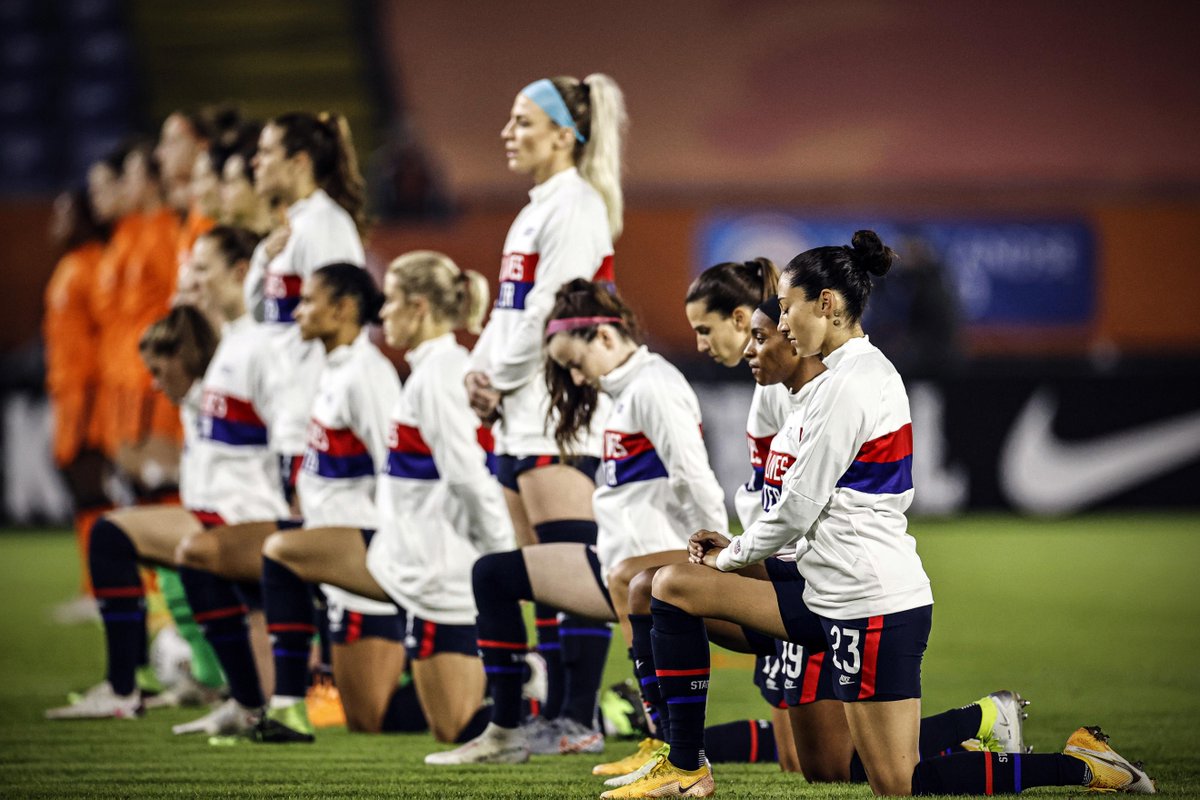 B R Football On Twitter Uswnt Players Lined Up For Their Game Against The Netherlands Wearing Black Lives Matter Shirts