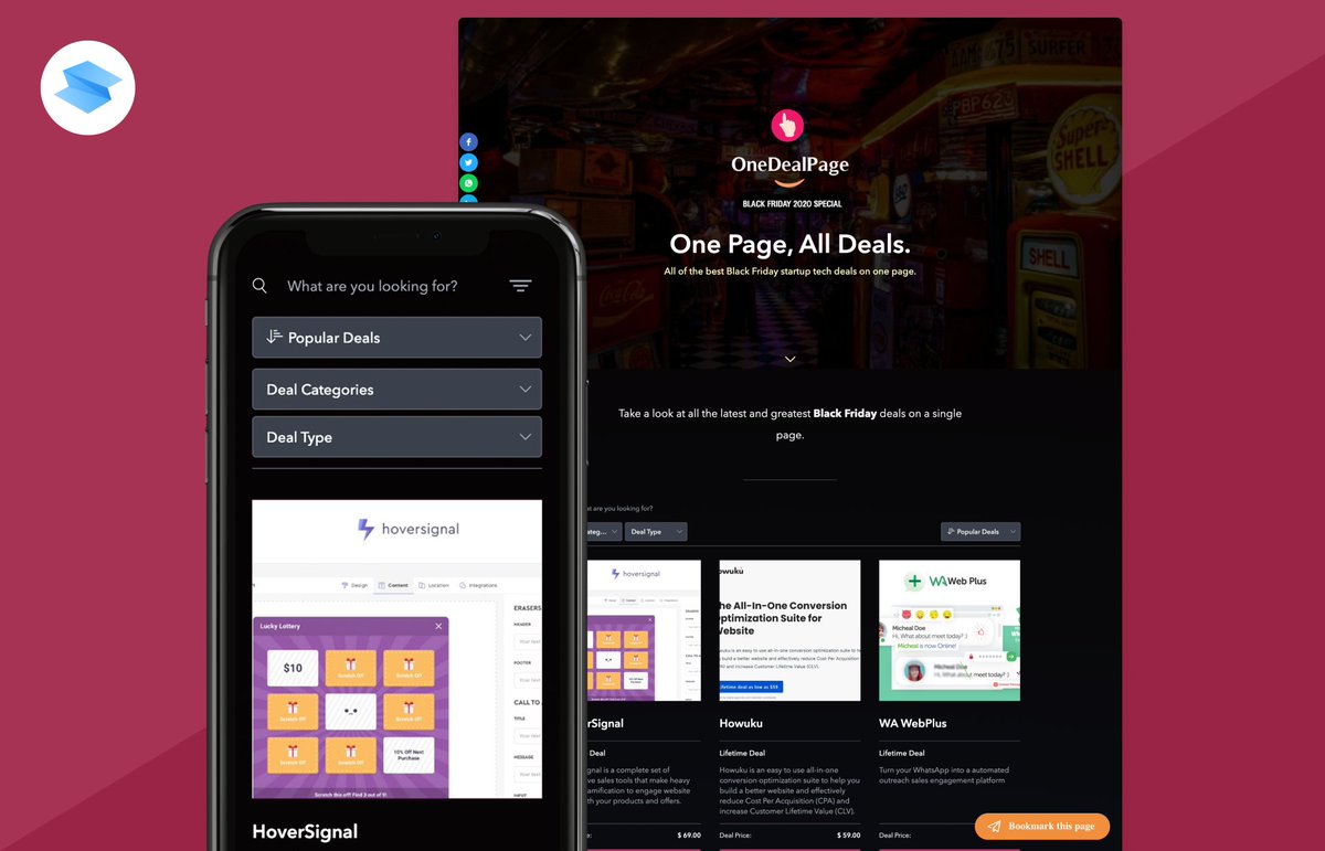 SpreadSimpleHQ's tweet photo. Awesome @niteshmanav created a page with 250+ amazing tech deals! 👀👉 https://t.co/qAVXVr0tDy
It has incredible workflow 💪 (airtable+Integromat+Google Sheets), some pretty cool integrations, and was on PH yesterday! 🥳

And it's #madewithSpreadSimple and custom CSS and JS https://t.co/gYbj4T4dxF