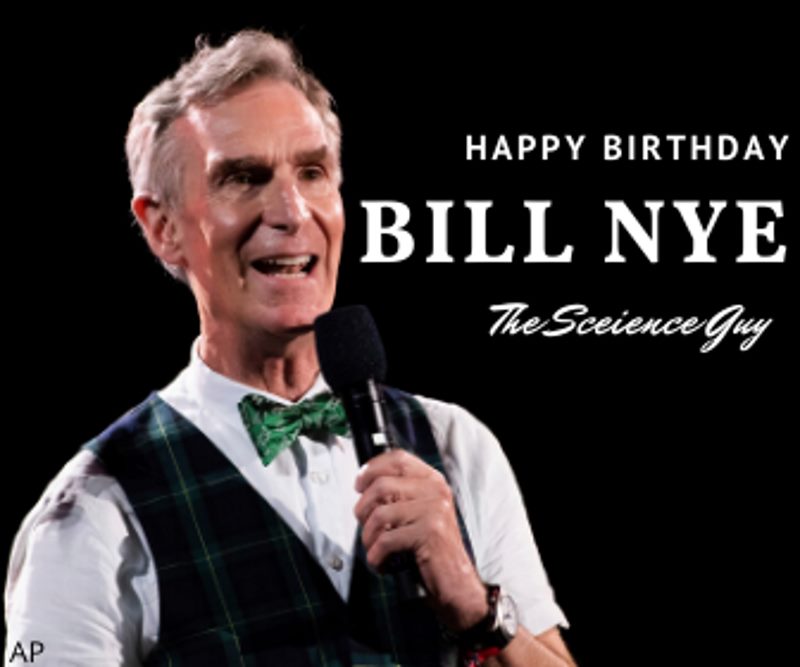 Happy 65th birthday to Bill Nye the Science Guy! 