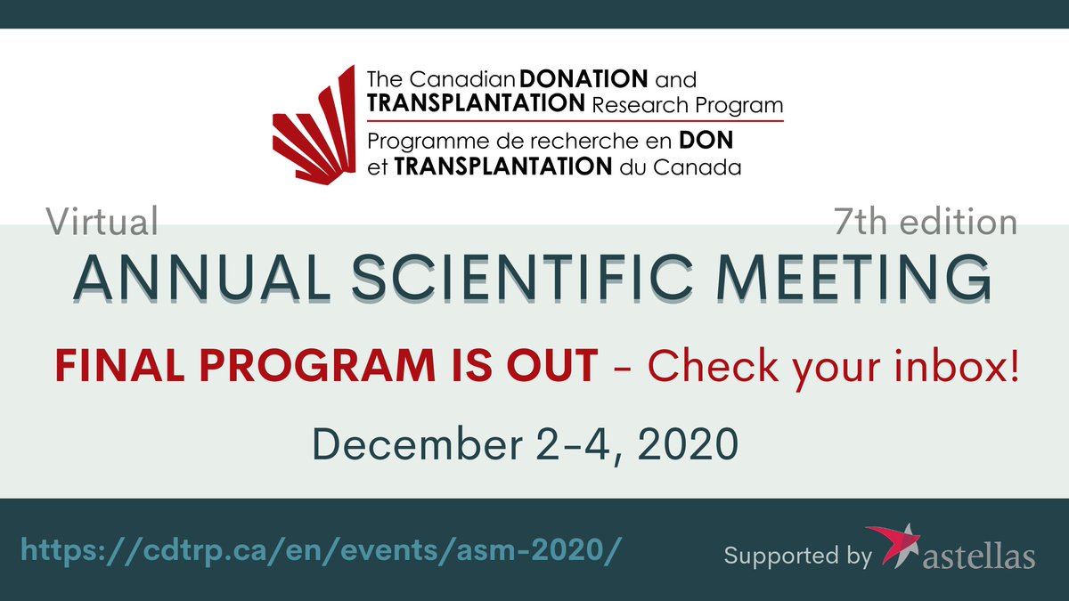 CNTRP's tweet photo. 👥 CDTRP Members and Partners 👥

The final program for the CDTRP 7TH ANNUAL SCIENTIFIC MEETING is OUT. See you on December 2-4 👋

Please visit our website for more info 👉https://t.co/djs4TROnHN https://t.co/KofY91SKgb