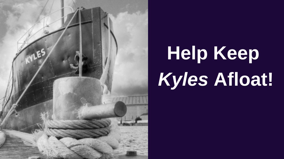 Scotmaritime's tweet photo. The UK's oldest floating Clyde-built vessel, MV Kyles, is almost 150 years old but a long, hard working life has taken a huge toll. If you can support our new Crowdfunder campaign for essential repairs, visit https://t.co/XdSppnrLYh Thank you! 

Please share. #KeeptheKylesAfloat https://t.co/UfzUehV0Gs