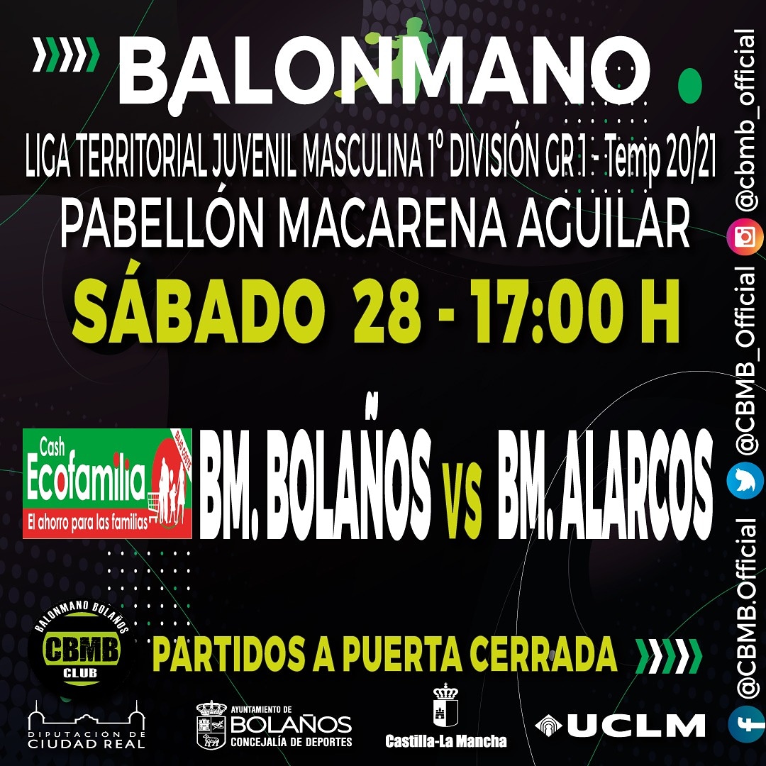 CBMB_Official's tweet photo. ⚽ Jornada 2⚽
Es el turno de nuestros juveniles que se estrenan mañana en la competición‼️🤾
💚⚪ Cash Ecofamilia BM Bolaños ⚔️ @bmalarcoscr ⚪⚫
🏆 #PrimeraJM
🥅 Pabellón Macarena Aguilar
⏰ 17:00H https://t.co/tDCkz7TU63