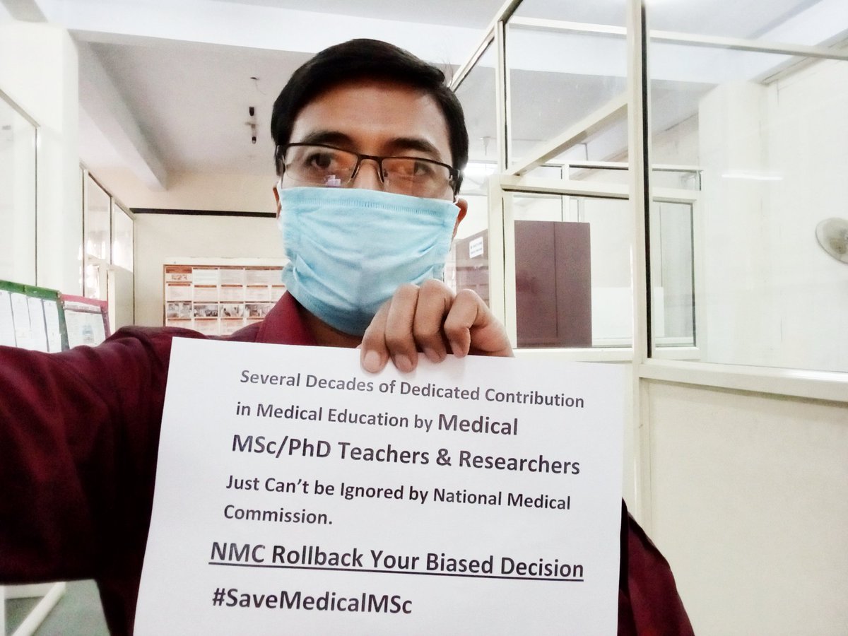 BeingSanjeev's tweet photo. Only Unbiased Decision of policy makers can Materialize Great Vision to Make Nation Great. @NMC_IND need to Rollback it's Blunder to avoid long term Destructive Effect on Medical Education #saveMedicalMSc @NITIAayog @MoHFW_INDIA @drharshvardhan @EduMinOfIndia @PMOIndia https://t.co/r3AcPYm3f6