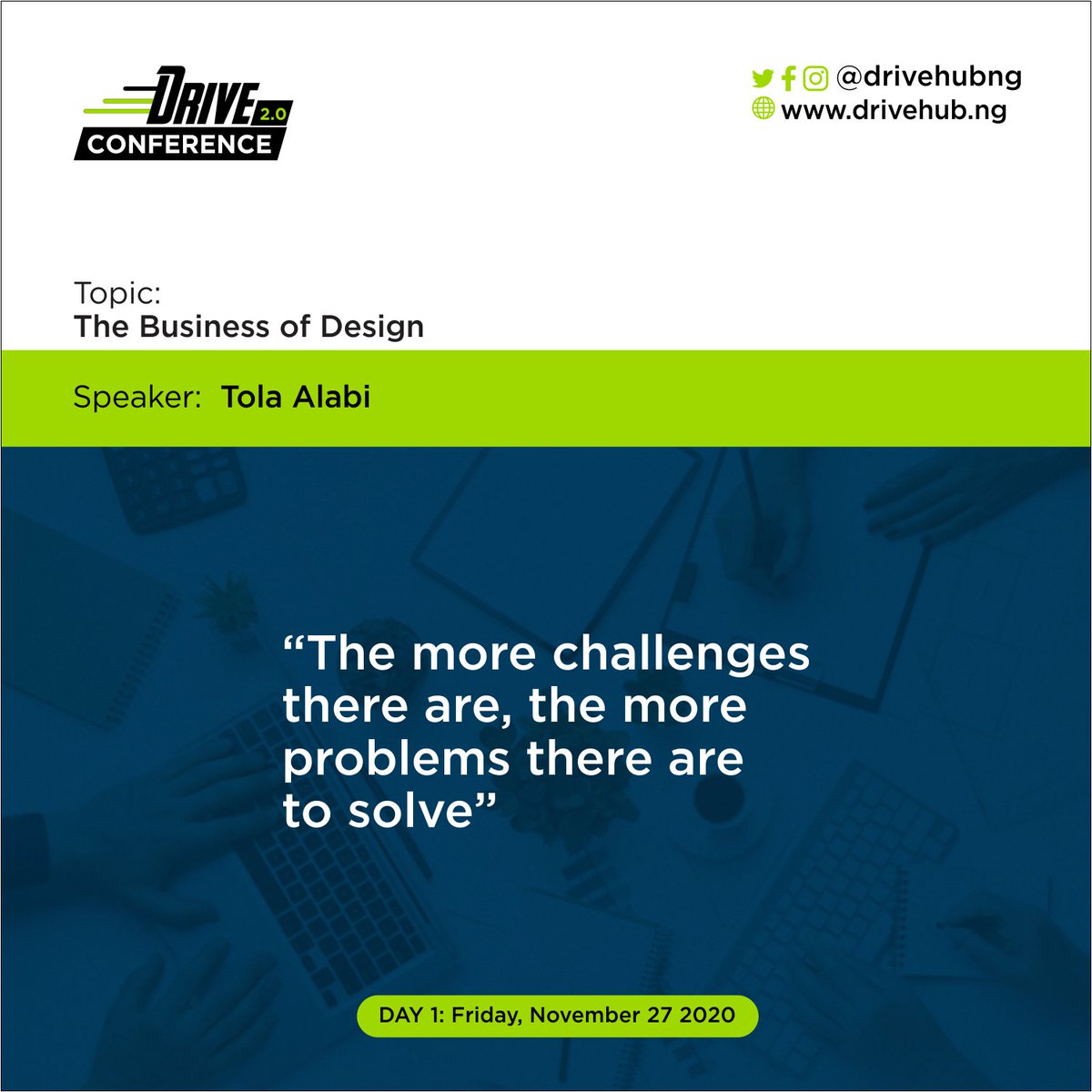 aceccommunity's tweet photo. Excerpts from tonight's session with @tolaalabidesign.
Join us tomorrow as we continue with thought provoking and sessions
#driveConference #drive2020 #Conference #OnlineEvent #Event #drive #drive2.0 #creative #tech https://t.co/AsWZMQ8qHM