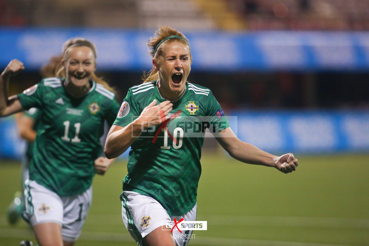 🏆 @WEUROEngland22 Qualifier 
⚽️ @NorthernIreland WNT 3-2 Belarus WNT
(Result) 

📷 @CSXSports 

#NorthernIreland #NIWNT #Belarus #WEuro2022 #CSXSports #Belfast #GameChangersNI