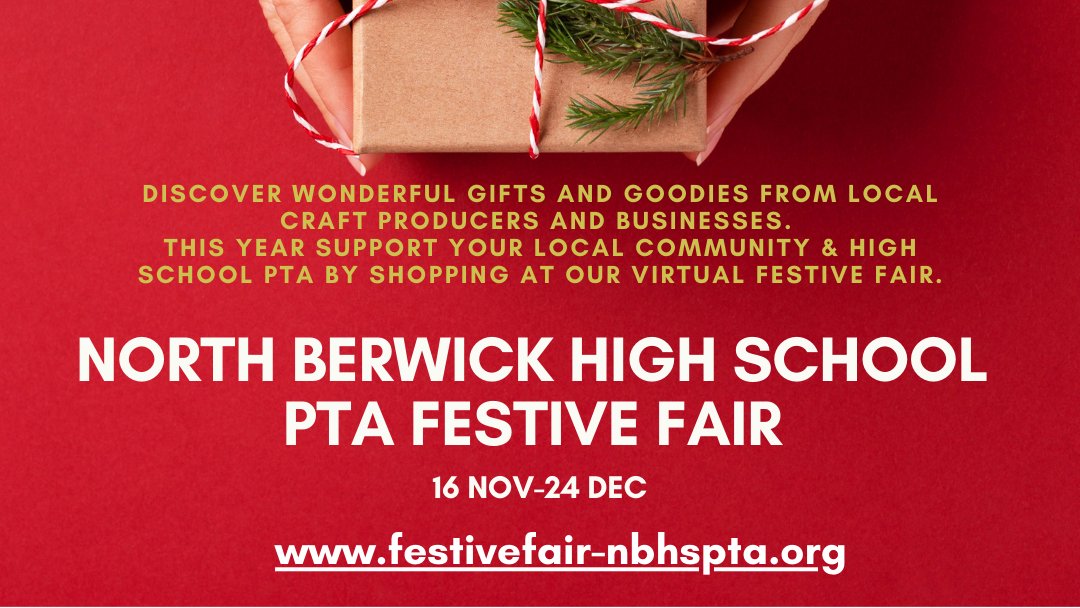 NbhsPta's tweet photo. This Black Friday don't miss out! Take a look this evening from the comfort of your home https://t.co/gKnxv0FiCx

Shop from home with us and support a local business. https://t.co/bqxatqE0BP
