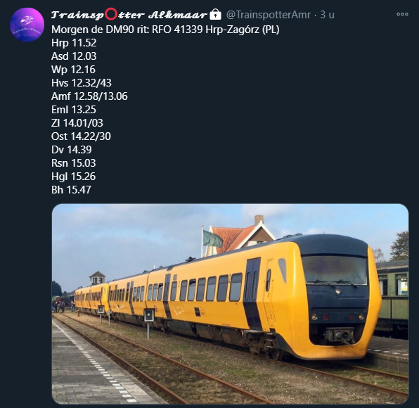 Spotter_OV_Rdam's tweet photo. Morgen het eerste transport van #DM90 treinen door Nederland. #NS #trein #Locomotief https://t.co/YojDj5PQ0d