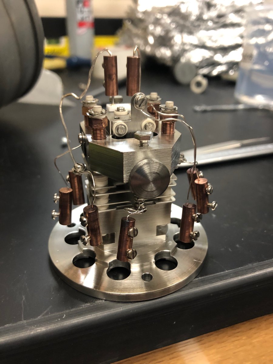 emilyemixon's tweet photo. Hate for stuff to not work but love to see the inside of instruments. Here’s the source from a @NuInstruments Noblesse mass spectrometer that we use for 40Ar/39Ar. #phdlife #geochronology #wiscarlab #geobadgers https://t.co/r4EXFAv7mW
