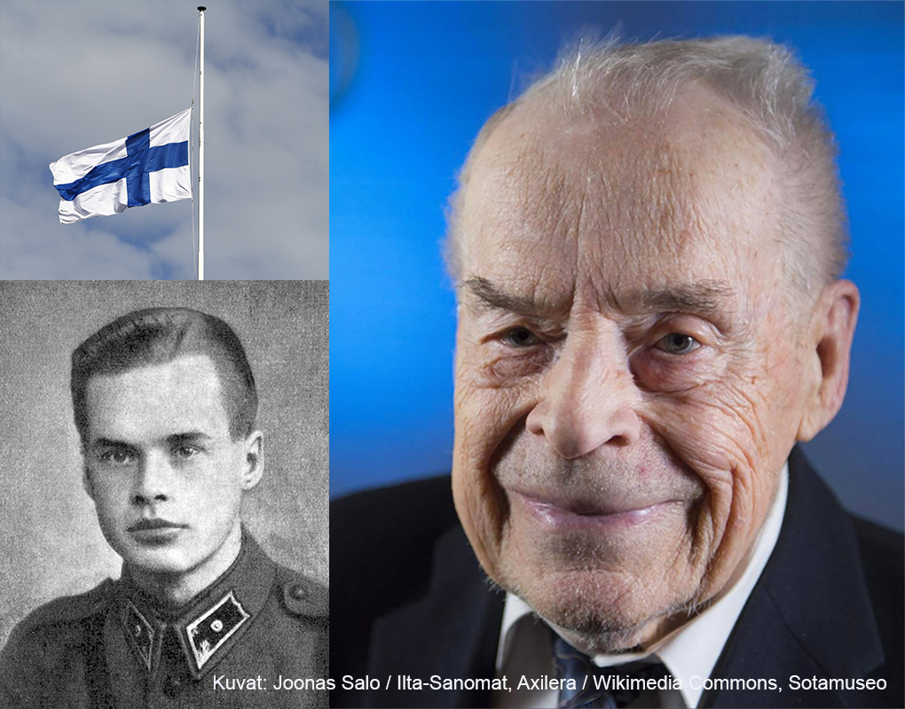 MRitarit's tweet photo. Viimeinen Mannerheim-ristin ritari Tuomas Gerdt siunataan viimeiselle matkalle lauantaina 28.11. Hän oli Ritari numero 95.
Sisäministeriö toivoo lauantaina yleistä suruliputusta koko maahan Tuomas Gerdtin ja kaikkien Mannerheim-ristin ritarien muistoksi. #mannerheimristinritarit https://t.co/IvcijLUwf3