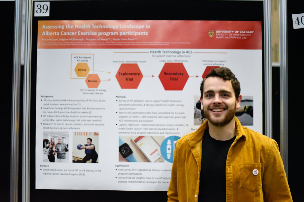 WellnessLabUofC's tweet image. Meet PhD student, Manny Ester! Manny has #ExerciseOncology experience across 3 continents: North America, Europe, and Africa! His research focuses on supporting the maintenance of #PhysicalActivity habits using #TechnologyBased resources. @uofcknes @UCalgary