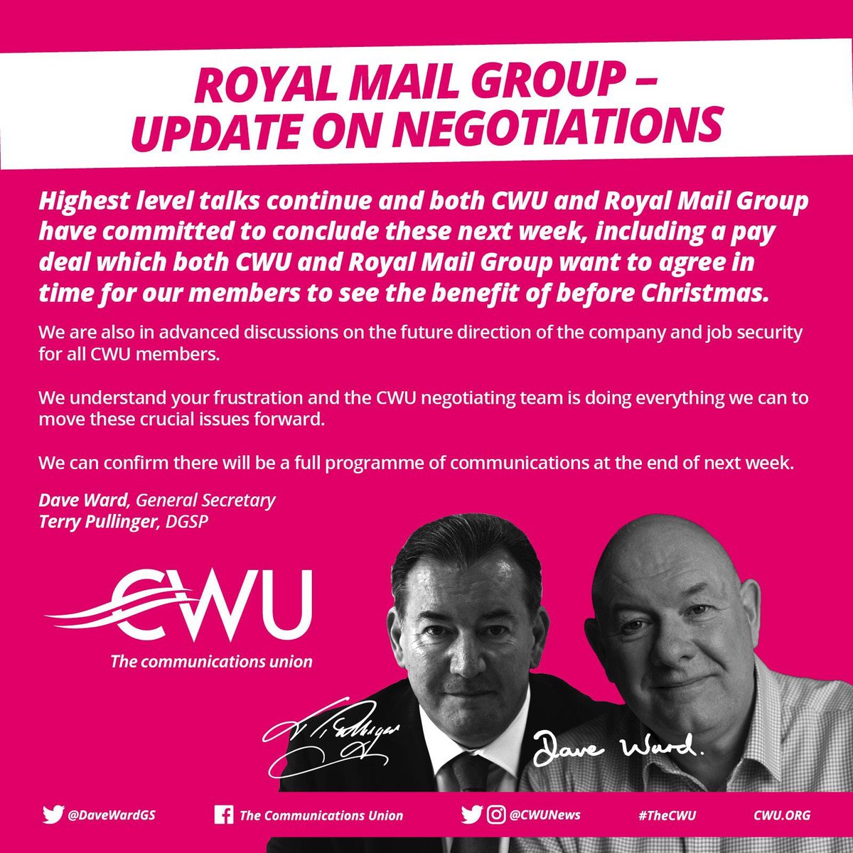 Darren_Fower's tweet photo. #Solidarity ✊🏾 #PostiesMatter 📯 #TheCWU 💪 https://t.co/xzPNIUF3i0